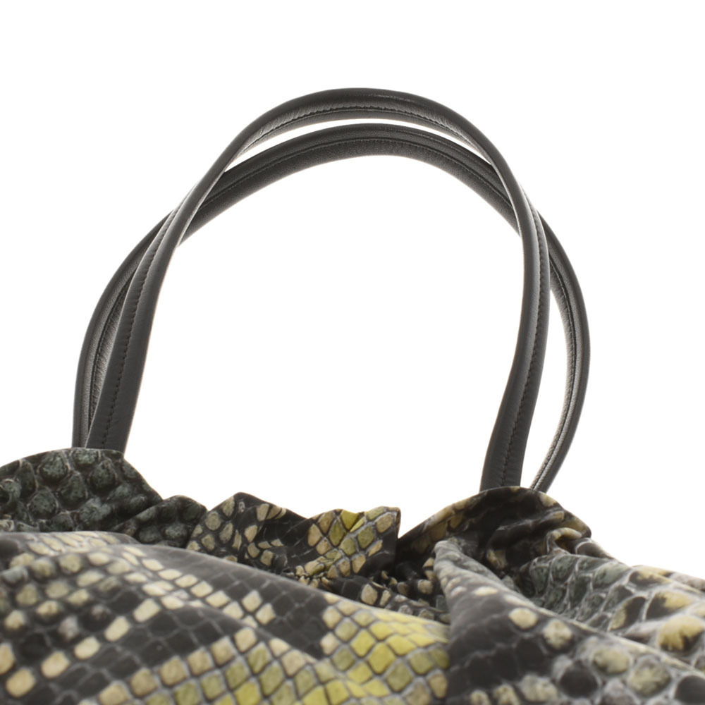 Prada Pattern Python Tote Black Bag Nylon - image 4